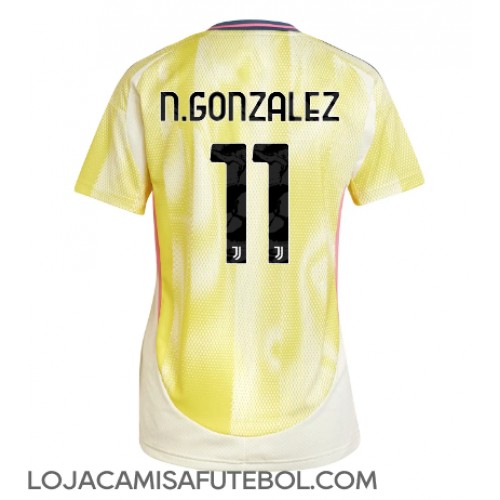 Camisa de Futebol Juventus Nicolas Gonzalez #11 Equipamento Secundário Mulheres 2024-25 Manga Curta